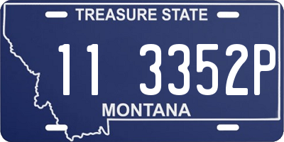 MT license plate 113352P