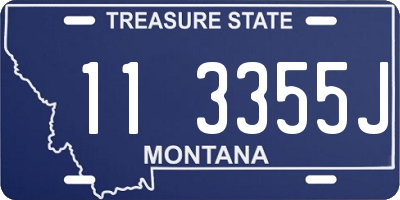MT license plate 113355J
