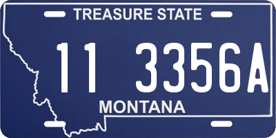 MT license plate 113356A