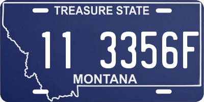 MT license plate 113356F