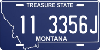 MT license plate 113356J