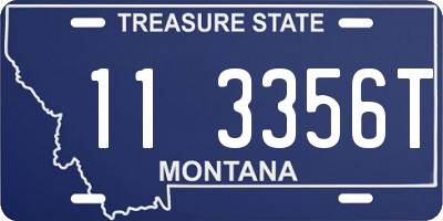 MT license plate 113356T