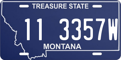 MT license plate 113357W