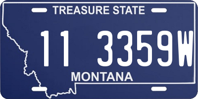 MT license plate 113359W