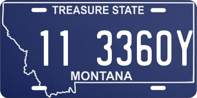 MT license plate 113360Y