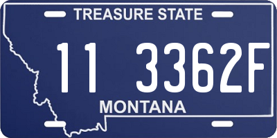 MT license plate 113362F
