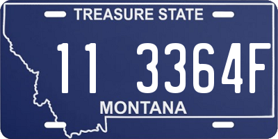 MT license plate 113364F