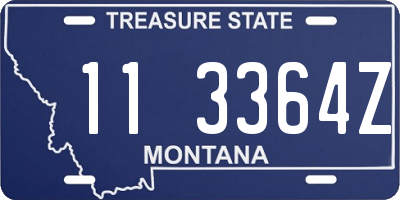 MT license plate 113364Z