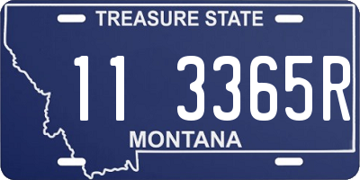 MT license plate 113365R