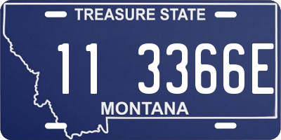 MT license plate 113366E