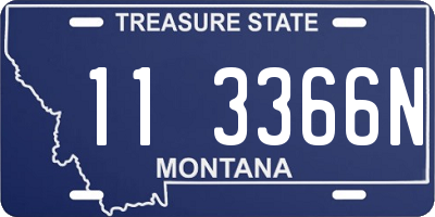 MT license plate 113366N