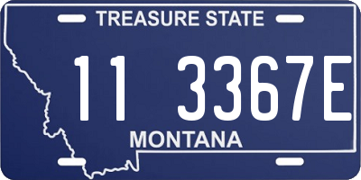 MT license plate 113367E