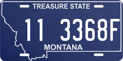MT license plate 113368F