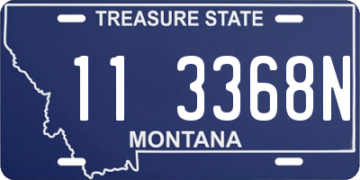 MT license plate 113368N