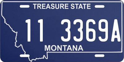 MT license plate 113369A