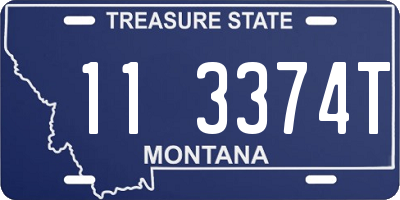 MT license plate 113374T