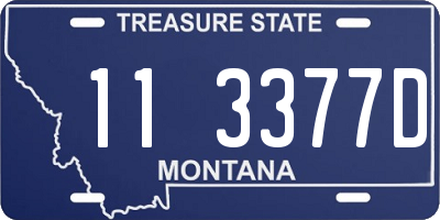 MT license plate 113377D