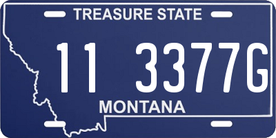 MT license plate 113377G
