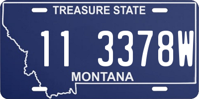 MT license plate 113378W