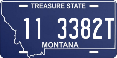 MT license plate 113382T