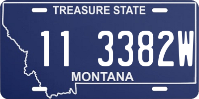 MT license plate 113382W