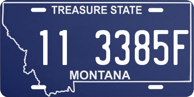 MT license plate 113385F