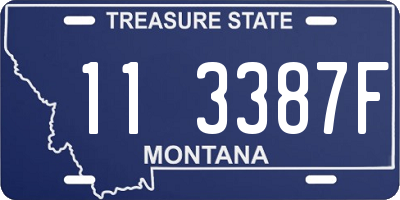 MT license plate 113387F