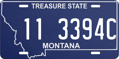 MT license plate 113394C