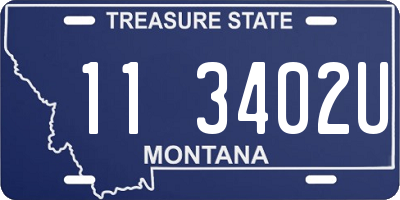 MT license plate 113402U