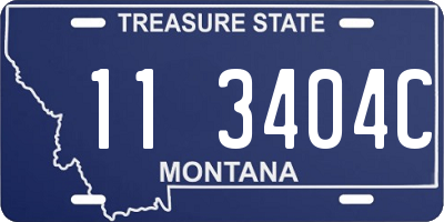 MT license plate 113404C