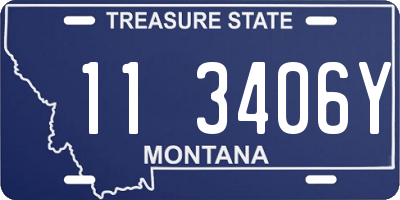 MT license plate 113406Y