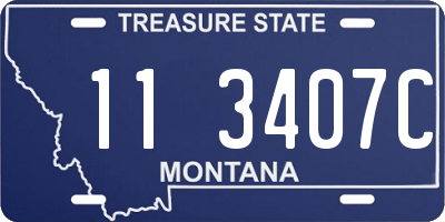 MT license plate 113407C