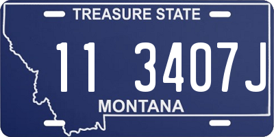 MT license plate 113407J