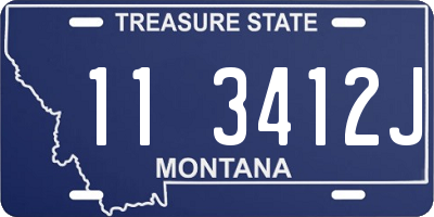 MT license plate 113412J
