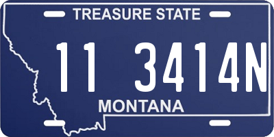 MT license plate 113414N