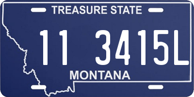 MT license plate 113415L