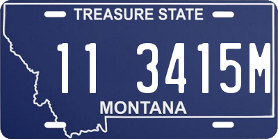MT license plate 113415M