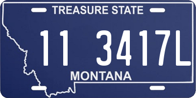 MT license plate 113417L