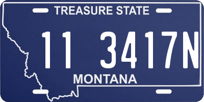 MT license plate 113417N