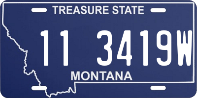 MT license plate 113419W