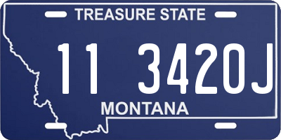 MT license plate 113420J