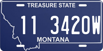 MT license plate 113420W
