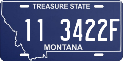 MT license plate 113422F