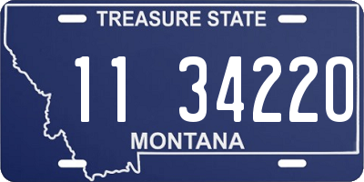 MT license plate 113422O