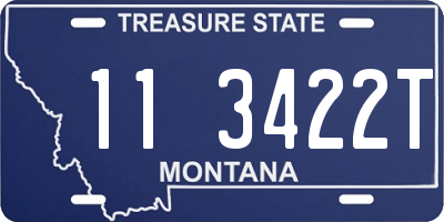 MT license plate 113422T