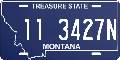 MT license plate 113427N