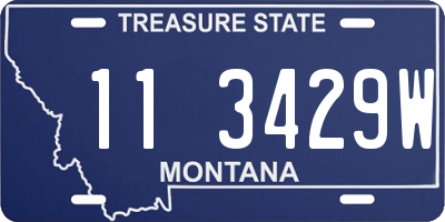 MT license plate 113429W