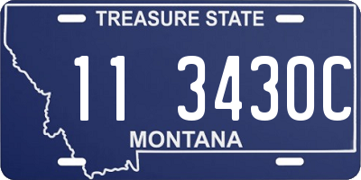MT license plate 113430C