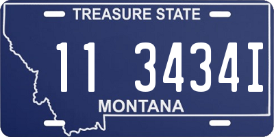 MT license plate 113434I
