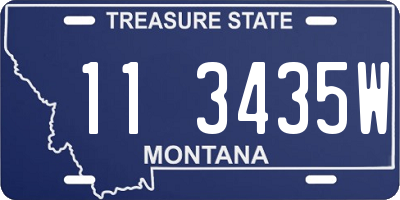 MT license plate 113435W